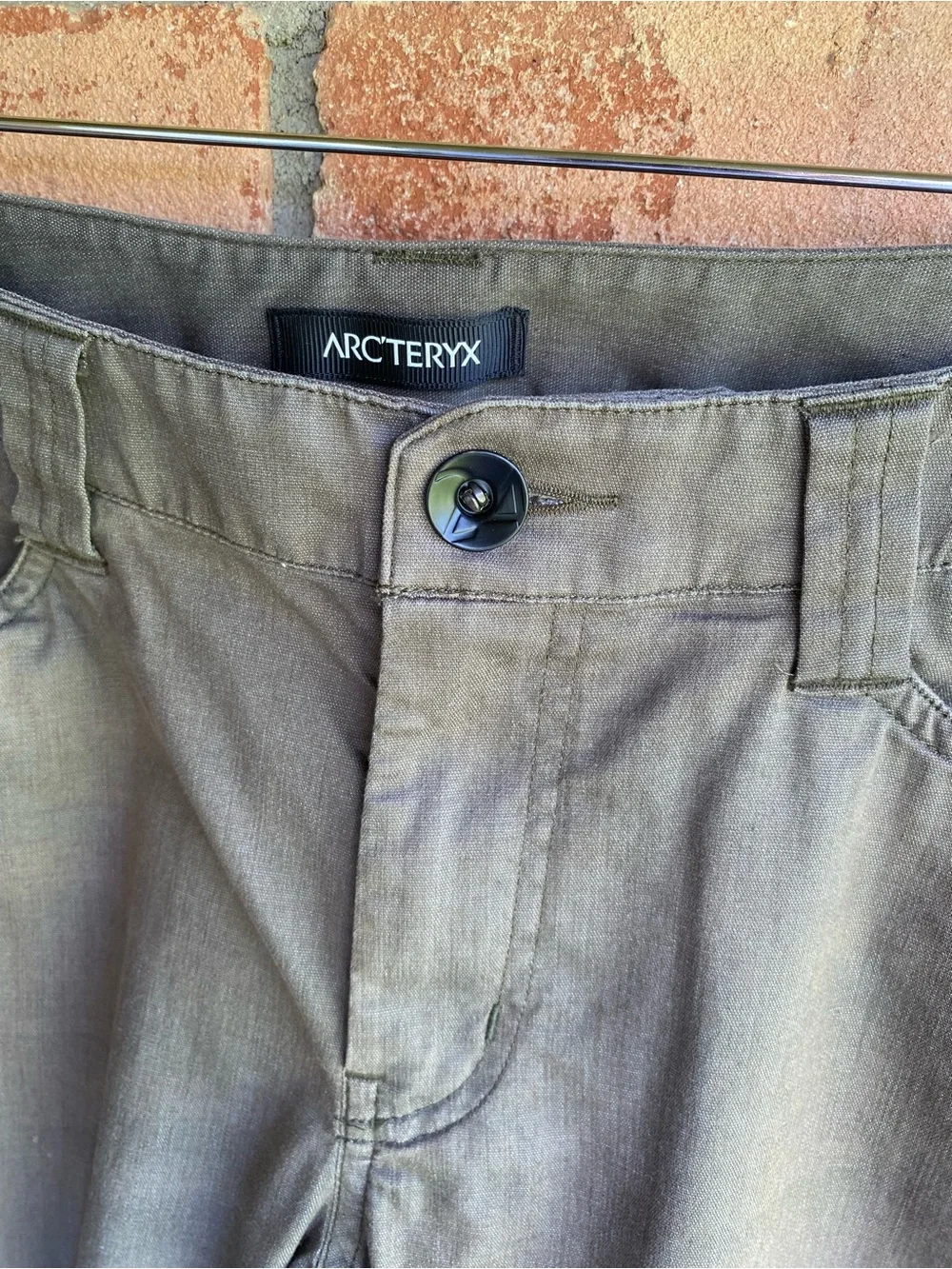 Arc'teryx A2B Commuter Pants Cotton Blend Khaki Olive Green Men's 32 Waist